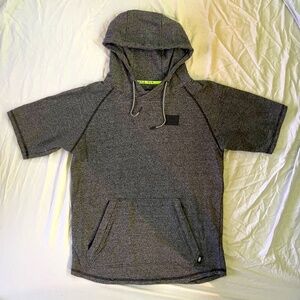 Large Saga Outerwear Grey/Black Shirt Hoodie